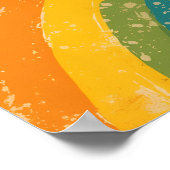 GELUKKIG GEZICHT REGENBOOG POSTER (Hoek)