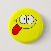 Gelukkig Gezicht Ronde Button 5,7 Cm (Voorkant)