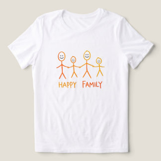 Gelukkig Gezin Minimalistische T‑Shirt Tri-Blend Shirt