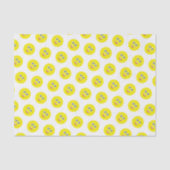 Gelukkig glimlachend geel emoji patroon tissuepapier (Voorkant)