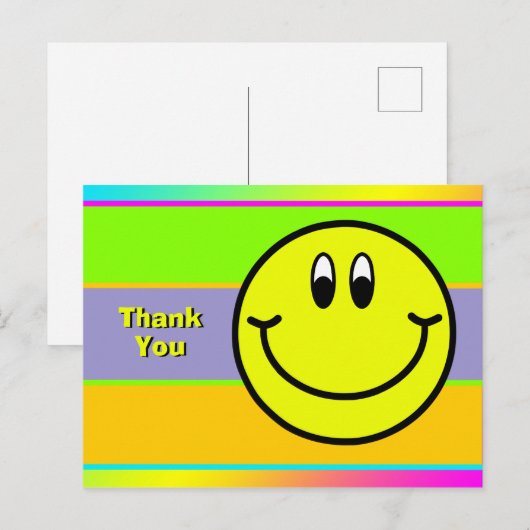 Gelukkig glimlachend gezicht Emoji Dank u Briefkaa Briefkaart (Voorkant / Achterkant)