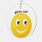 Gelukkig glimlachend gezicht keramisch ornament (Links)