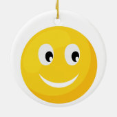 Gelukkig glimlachend gezicht keramisch ornament (Achterkant)
