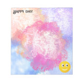 Gelukkig glimlachend gezicht notitieblok (Voorkant)