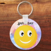 Gelukkig glimlachend gezicht sleutelhanger (Voorkant)