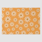 Gelukkig glimlachend retro-wit bloeschema tissuepapier (Voorkant)