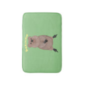 Gelukkig glimlachend schattig caka-cartoon ontwerp badmat (Voorkant Verticaal)