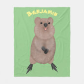 Gelukkig glimlachend schattig caka-cartoon ontwerp fleece deken (Voorkant)