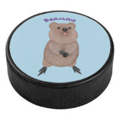 Gelukkig glimlachend schattig caka-cartoon ontwerp hockey puck (3/4)