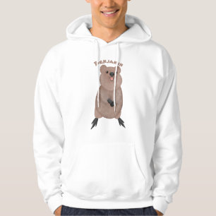 Gelukkig glimlachend schattig caka-cartoon ontwerp hoodie