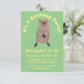 Gelukkig glimlachend schattig caka-cartoon ontwerp kaart (Staand voorkant)