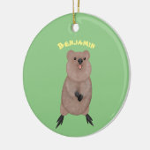 Gelukkig glimlachend schattig caka-cartoon ontwerp keramisch ornament (Links)