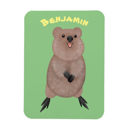 Gelukkig glimlachend schattig caka-cartoon ontwerp magneet (Verticaal)