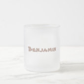 Gelukkig glimlachend schattig caka-cartoon ontwerp matglas koffiemok (Center)