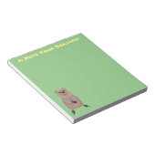 Gelukkig glimlachend schattig caka-cartoon ontwerp notitieblok (Schuin)