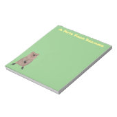 Gelukkig glimlachend schattig caka-cartoon ontwerp notitieblok (Linkerzijde)