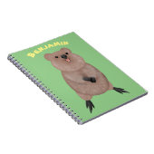 Gelukkig glimlachend schattig caka-cartoon ontwerp notitieboek (Rechterzijde)