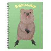 Gelukkig glimlachend schattig caka-cartoon ontwerp notitieboek (Voorkant)