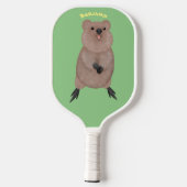 Gelukkig glimlachend schattig caka-cartoon ontwerp pickleball paddle (Achterkant)