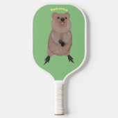Gelukkig glimlachend schattig caka-cartoon ontwerp pickleball paddle (Voorkant)