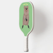 Gelukkig glimlachend schattig caka-cartoon ontwerp pickleball paddle (Links)