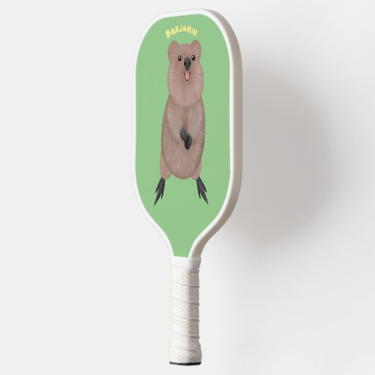 Gelukkig glimlachend schattig caka-cartoon ontwerp pickleball paddle (Links)