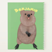 Gelukkig glimlachend schattig caka-cartoon ontwerp planner (Achterkant)