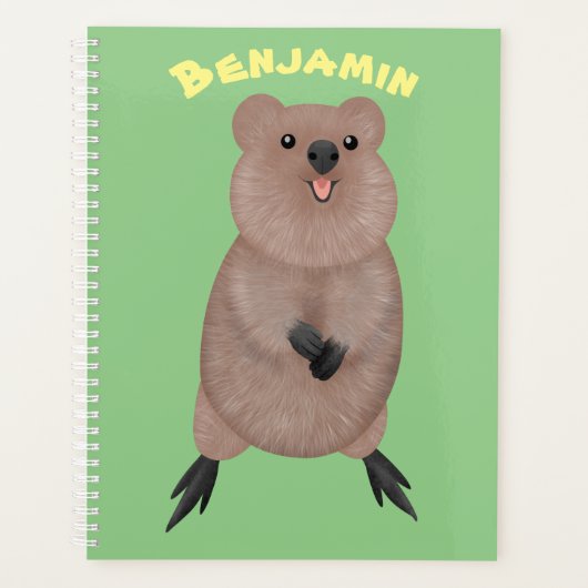 Gelukkig glimlachend schattig caka-cartoon ontwerp planner (Voorkant)