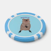 Gelukkig glimlachend schattig caka-cartoon ontwerp poker chips (Enkel)