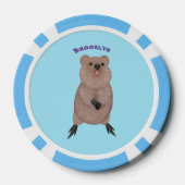 Gelukkig glimlachend schattig caka-cartoon ontwerp poker chips (Achterkant)