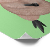 Gelukkig glimlachend schattig caka-cartoon ontwerp poster (Hoek)