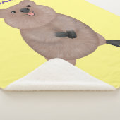 Gelukkig glimlachend schattig caka-cartoon ontwerp sherpa deken (3/4)