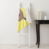 Gelukkig glimlachend schattig caka-cartoon ontwerp sherpa deken (In situ)