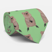 Gelukkig glimlachend schattig caka-cartoon ontwerp stropdas (Opgerold)