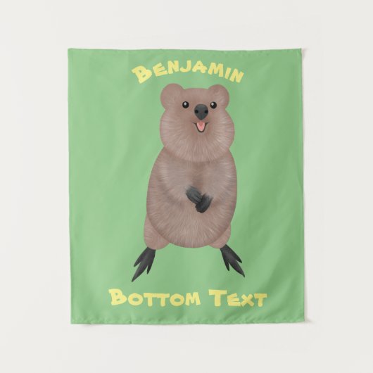 Gelukkig glimlachend schattig caka-cartoon ontwerp wandkleed (Voorkant)