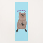 Gelukkig glimlachend schattig caka-cartoon ontwerp yogamat (Voorkant)