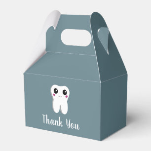 Gelukkig glimlachend tandheelkundig tand Cute Hart Bedankdoosjes