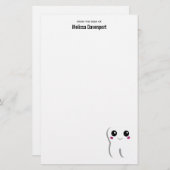Gelukkig glimlachend tandtandheelkundig deeg briefpapier (Voorkant / Achterkant)