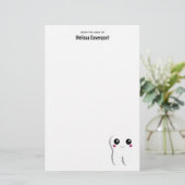 Gelukkig glimlachend tandtandheelkundig deeg briefpapier (Staand voorkant)