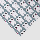 Gelukkig glimlachend tandtandheelkundig deeg gepat tissuepapier (Detail)