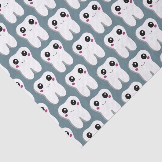 Gelukkig glimlachend tandtandheelkundig deeg gepat tissuepapier (Detail)