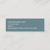 Gelukkig glimlachend tandtandheelkundig deeg mini visitekaartje (Achterkant)