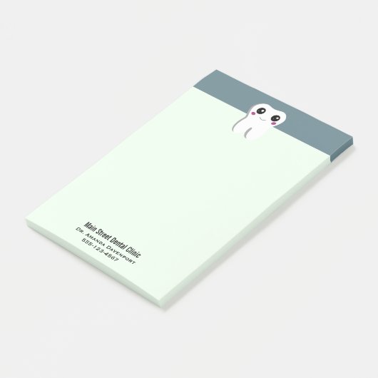 Gelukkig glimlachend tandtandheelkundig deeg post-it® notes (Schuin)