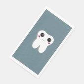 Gelukkig glimlachend tandtandheelkundig deeg servet (Hoek)