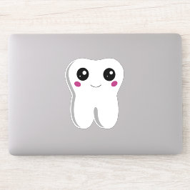 Gelukkig glimlachend tandtandheelkundig deeg sticker