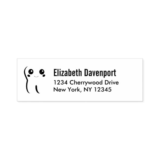 Gelukkig glimlachend tandtandheelkundig deeg  zelfinktende stempel (Design)