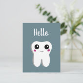 Gelukkig glimlachend tandtandheelkundig Hallo Briefkaart (Staand voorkant)