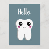 Gelukkig glimlachend tandtandheelkundig Hallo Briefkaart (Voorkant)