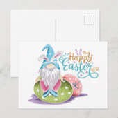 Gelukkig Gnome Pasen Briefkaart (Voorkant / Achterkant)