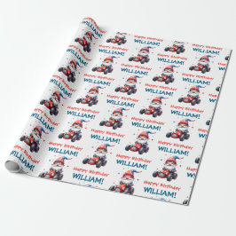 Gelukkig Gnoom Racen Patriottische Verjaardag Cadeaupapier